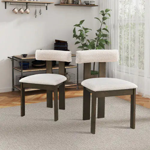 Set Of 2 Wooden Dining Chairs